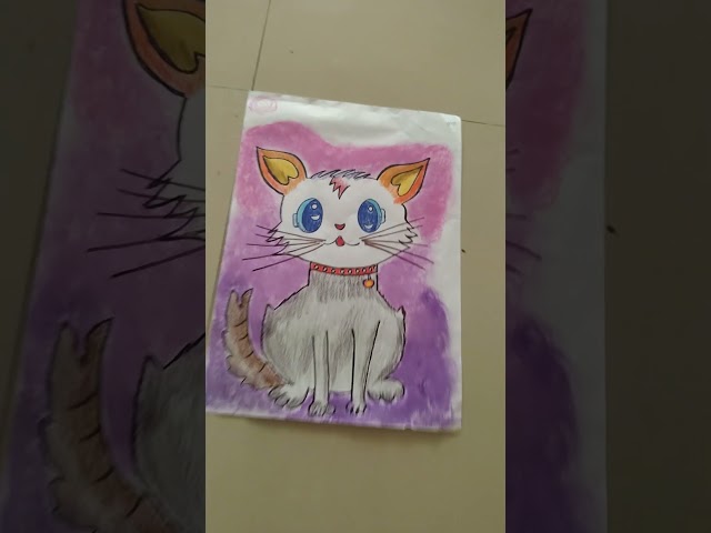 Cute cat drawing #art #beginnerarttips #drawing #howtodraw #subscribe #growth #viral #trending