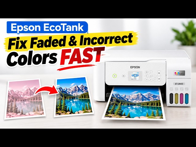 Epson EcoTank Printing Wrong Colors? | Fix Faded & Incorrect Colors FAST!