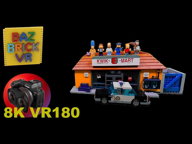 Lego Review 71016 The Kwik-E-Mart BazBrickVR S01E38 VR180 3D 8K/4K