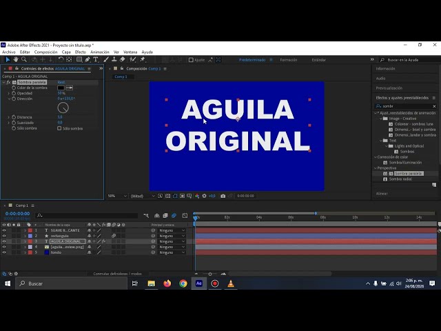 3 Publicidad Águila – Transición con Rectángulo y Rotación