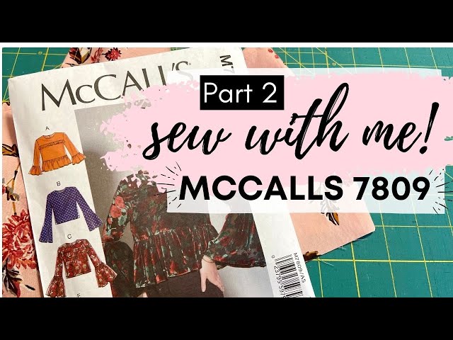 SEW WITH ME PART 2.  THE FINAL REVEAL ON MCCALLS 7809 SHIRT W/ART GALLERY FABRICS. MY SEWING VLOG.