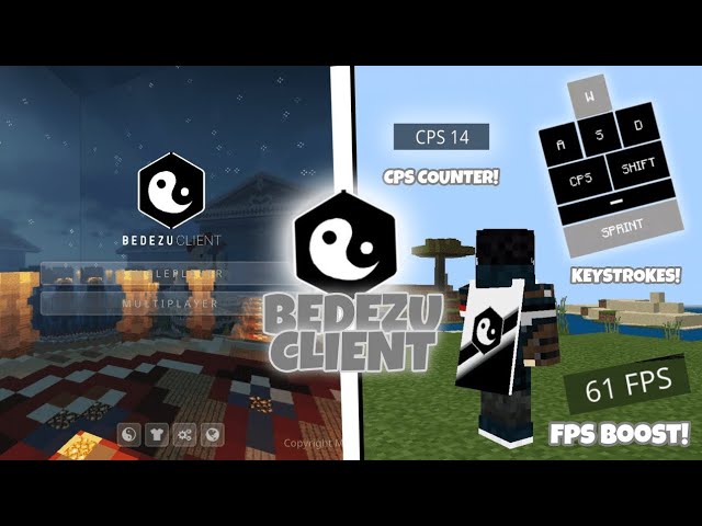 Bedezu Client | FPS Boost, Mod Menu, Custom Crosshair and More! (1.20+) MCPE