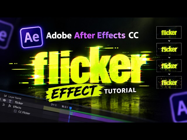 Adobe After Effects Flicker Text Effect Tutorial | Flickering Text Animation