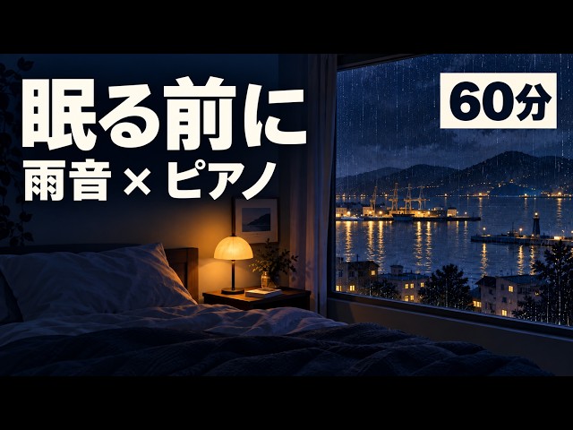 眠る前の、静かな雨。｜やさしいピアノと雨音【1時間・歌なし】
