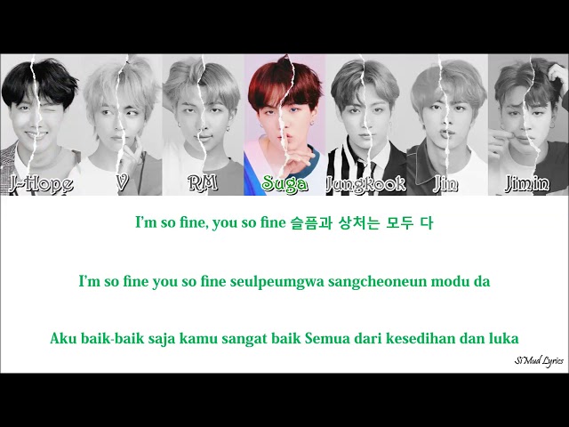 BTS (방탄소년단) - I'm Fine (HAN_ROM_IND_Color_Code_Lyrics)