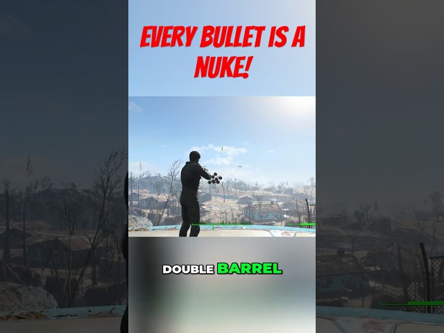 Fallout 4: Every Gun Shoots Mini Nukes!  #fallout #gaming #fallout4