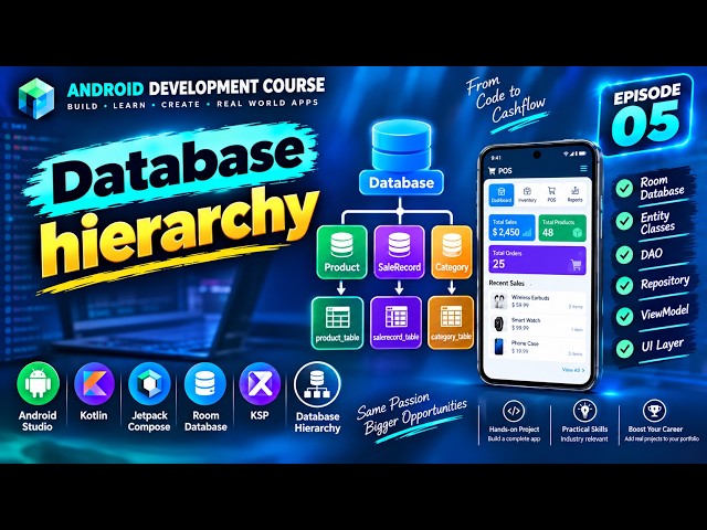 Build POS App #05: Database Heirarchy | Room Database & Architecture