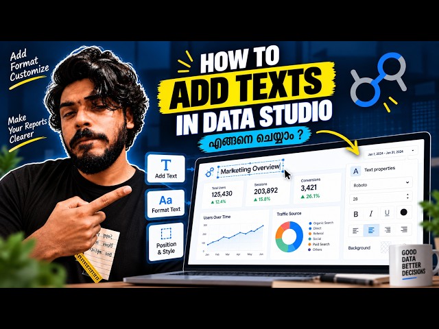 How to Add Texts or Headings in Data Studio (With Styling)