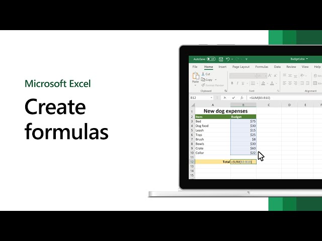 How to create formulas in Microsoft Excel