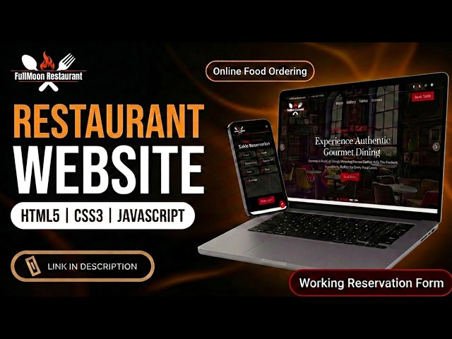 🍽️ Food Restaurant Website Template | HTML5 Responsive Design | FullMoon