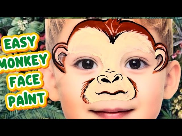 Monkey Face Paint! Step-by-step face painting tutorial 