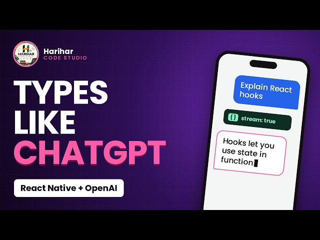 Make Your App Reply Like ChatGPT (Real-Time Streaming) | React Native + OpenAI