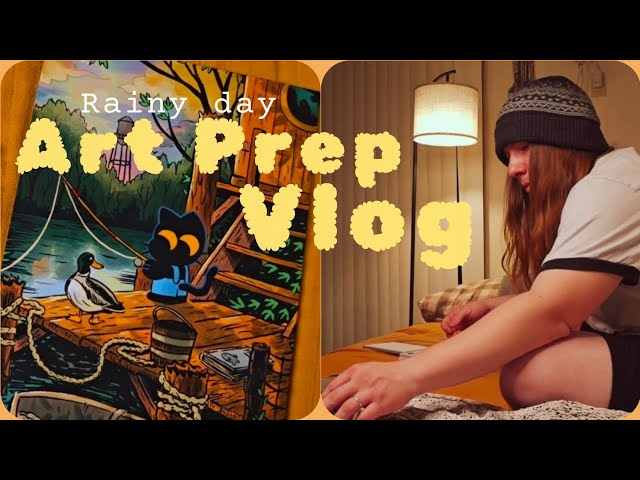 Rainy Day Art Prep Vlog ✨️ Packing Mail Club Rewards