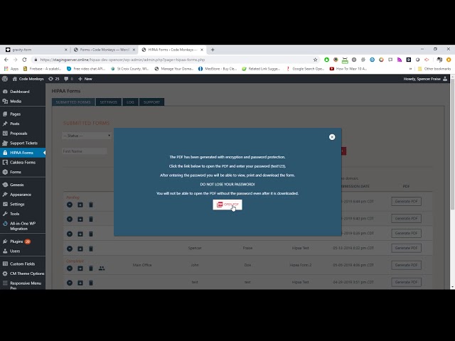 HIPAA Forms Plugin & API Overview