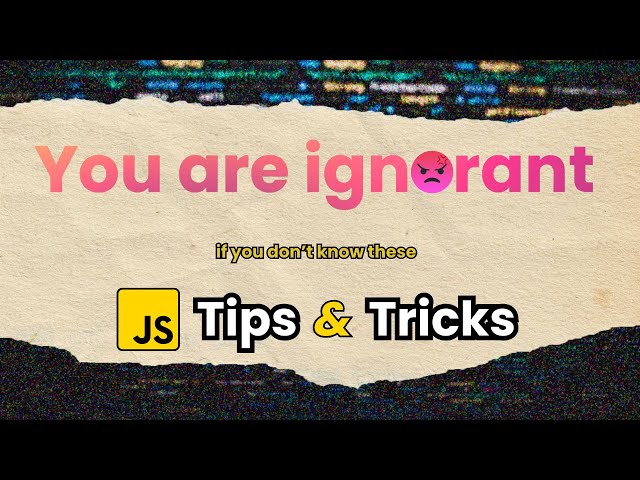 🚨 7 javascript Tips and Tricks you must know in 2024!
