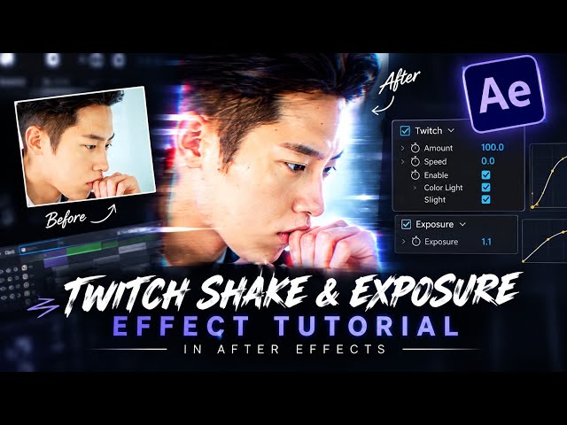 Smooth twitch Shake & Exposure Effect Tutorial in After Effects 🔥