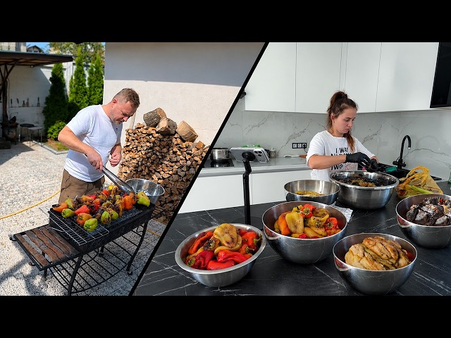 Winter preparations and homemade kebab 🍢🥰
