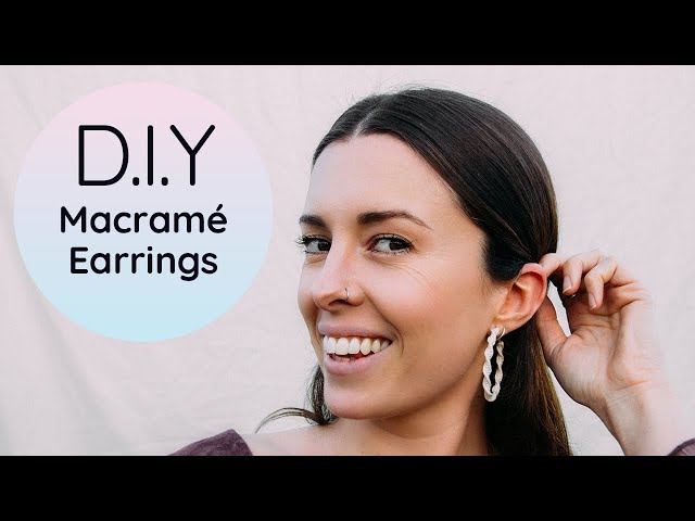 Macrame Hoop Earrings | DIY Beginner Tutorial