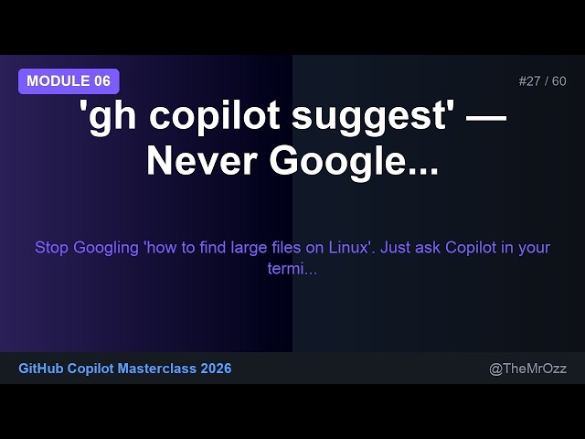 'gh copilot suggest' — Never Google a Shell Command Again