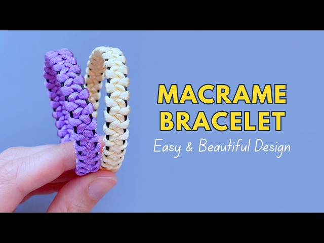 This Simple Pattern Creates a Beautiful Macrame Bracelet 💜