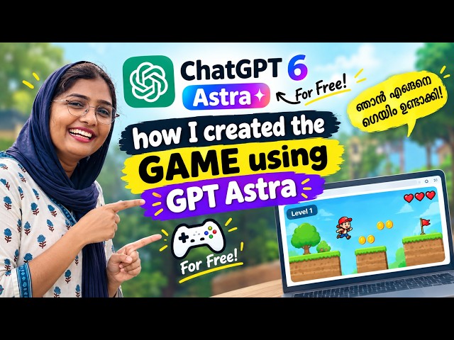 I Created a GAME Using ChatGPT Astra for FREE! 🤯🎮 | No Coding | Malayalam