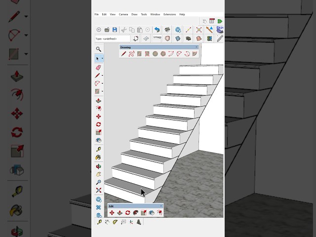 ‏The FASTEST Way to Create Stairs in SketchUp! #sketchup #lumion #stairs #architect #architecture