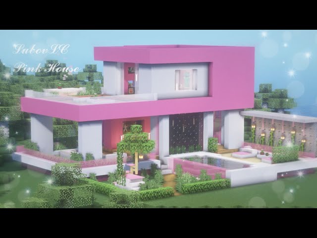 How to Build a Cute Pink House House | Minecraft Tutorial  #2 🌸