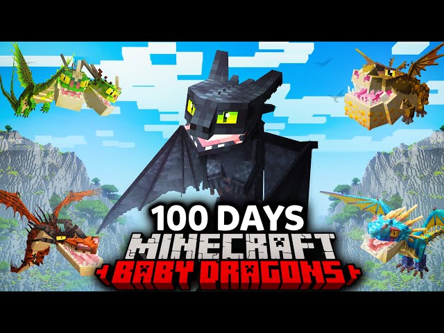 I Spent 100 Days in BABY ONLY HOW TO TRAIN YOUR DRAGON in Minecraft!