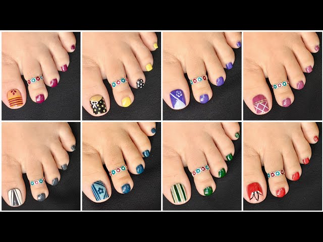 From Plain Toes to WOW! 😍💅 DIY Foot nail art at home | Nail Delights 💅🏻