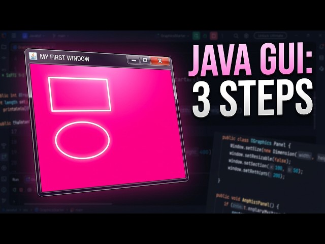 How to set up JAVA Swing GUI in THREE Simple Steps