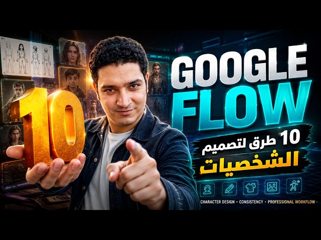 إنت بتستخدم Google Flow غلط! 😱 10 طرق سرية لتصميم الشخصيات باحتراف