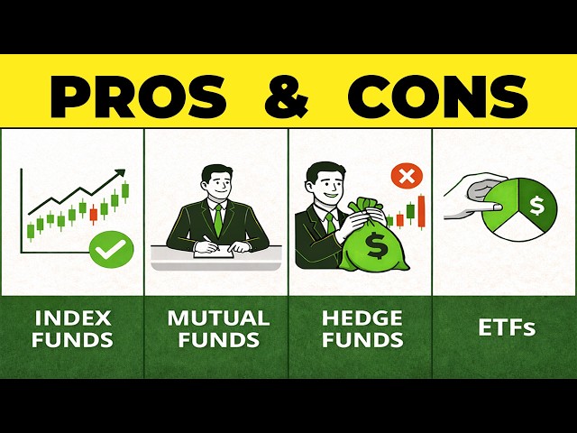 Index Funds vs Mutual Funds vs Hedge Funds vs ETFs Explained!