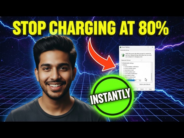 How to Make Laptop Stop Charging at 80 in Windows 11 | Battery Health Guide