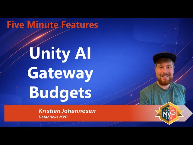 Databricks 5 Minute Features: Unity AI Gateway Budgets