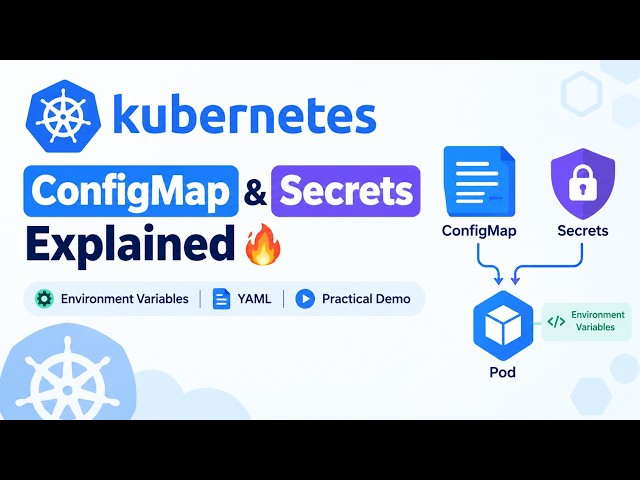 Kubernetes ConfigMap & Secrets Explained 🔥 | Environment Variables, YAML & Practical Demo