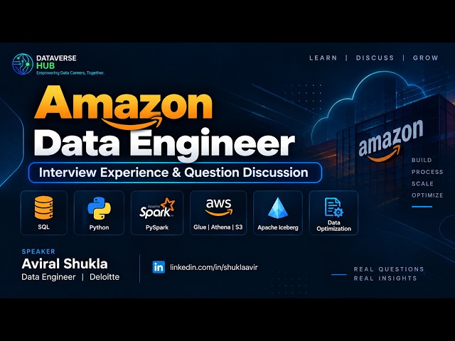 Amazon Data Engineer Interview Experience | Real Questions & Detailed Discussion | SQL, PySpark, AWS