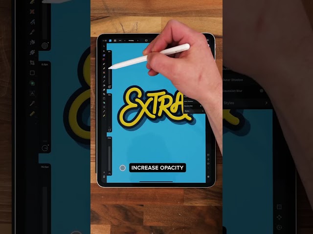Quick 3D Type in Affinity Designer #typography #affinity #ipad