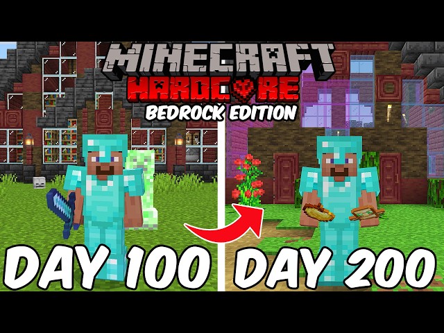 200 Days in Hardcore Minecraft Bedrock