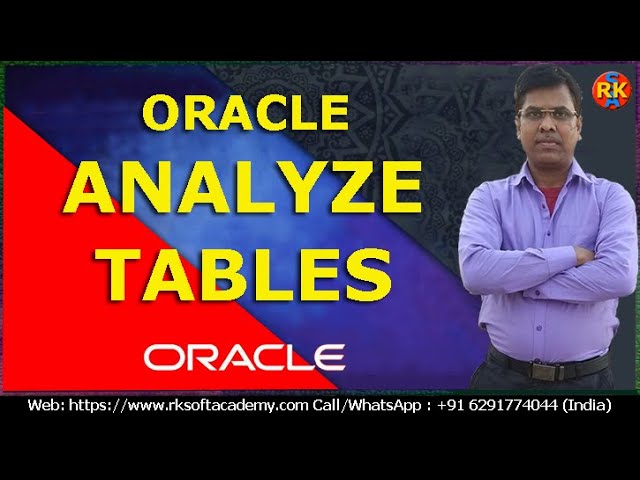 Oracle Analyze Tables| ANALYZE TABLE | Oracle Performance Tuning | Database Performance Tuning