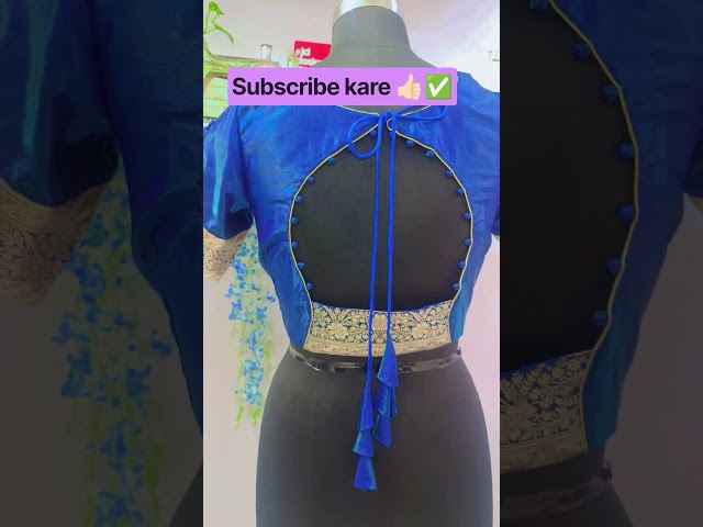 new close neck blouse design for silk saree #fashion #indianfashion #indianblouses #youtubeshorts
