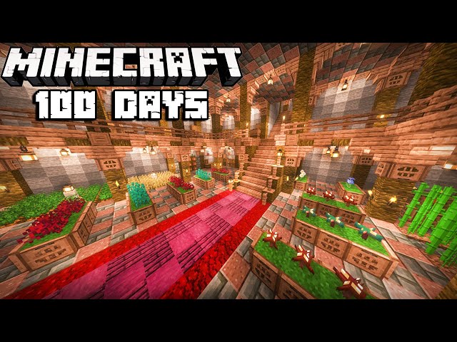 Surviving 100 Days Building A ULTIMATE Underground Base