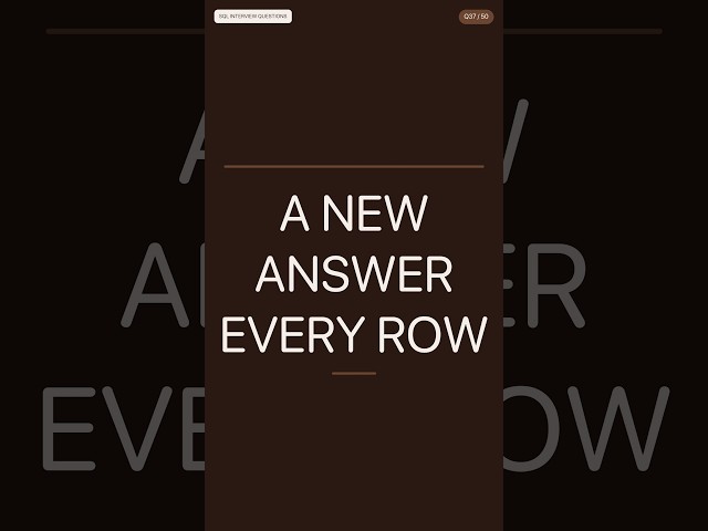 Why Can't This Subquery Just Run Once? | SQL Interview Questions