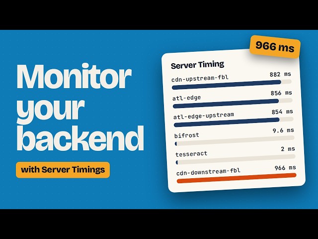 How to monitor backend performance with Server Timings