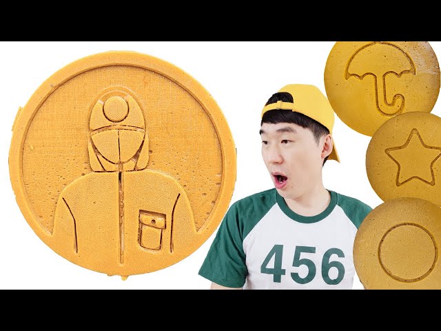 오징어게임 달고나먹방 SQUID GAME DALGONA DESSERT 놀이터먹방 playground mukbang Umbrella dalgona 별달고나 우산달고나 JJAEMI째미