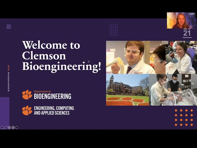 2021 Clemson Bioengineering Tour (Pre-recorded)