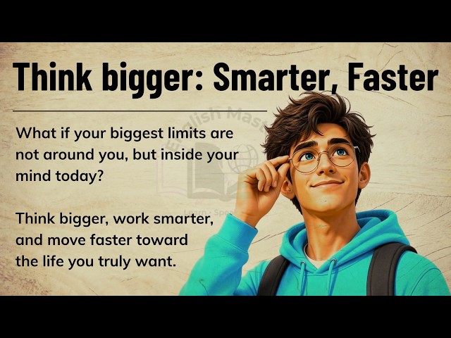 THINK SMARTER, MONR FASTER, GROW STRONGER || Learn English Through Motivation 🔥 || Level 3 English