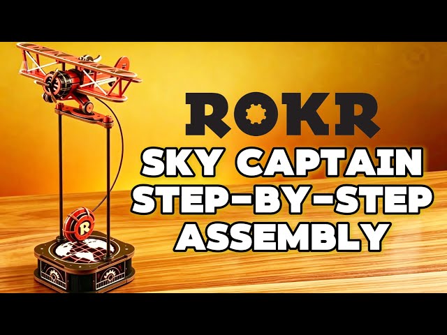 ROKR Sky Captain Gravity Swing Full Step-by-Step Assembly (3D Wooden Puzzle)