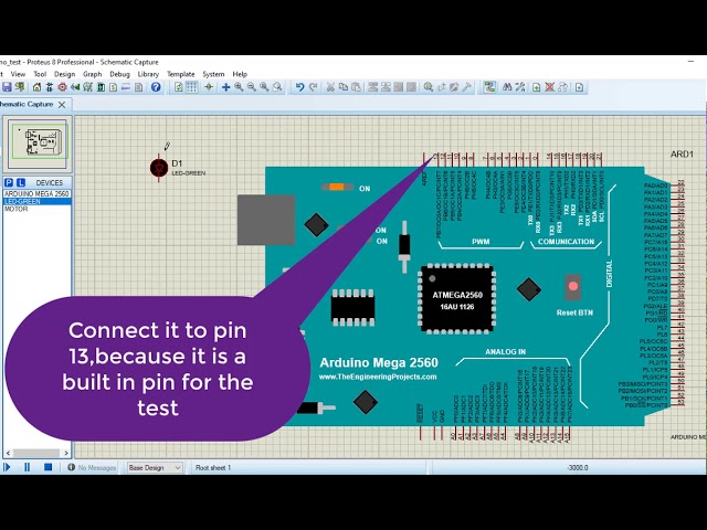 How to  blink  led in arduino with Proteus tutorial