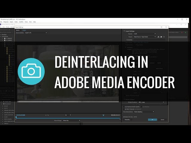 Adobe Media Encoder - Deinterlacing