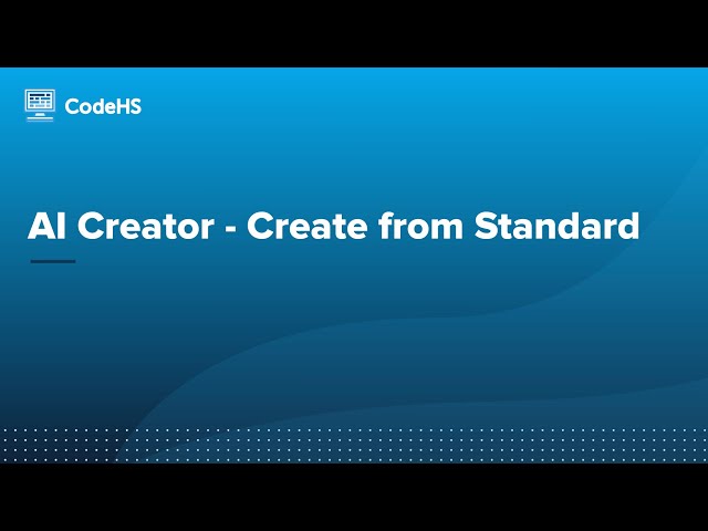AI Creator - Create from Standard